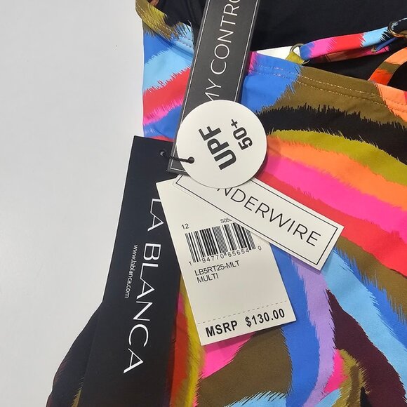 La Blanca Women's Tropic Waves Lace-up One-Piece Swimsuit - Picture 9 of 10